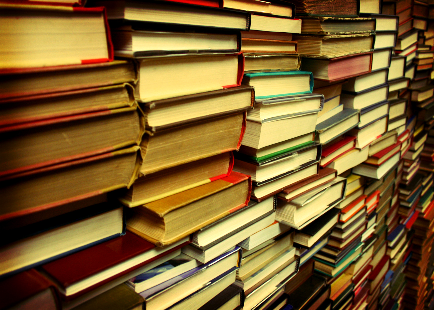 stacked books