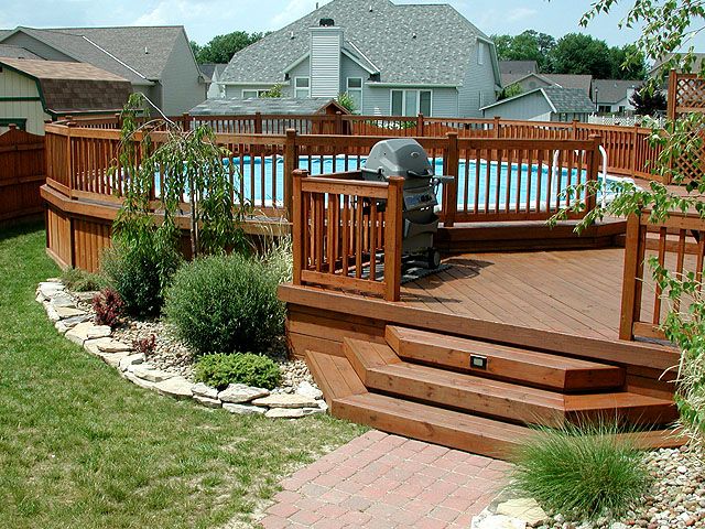 pool in backyard