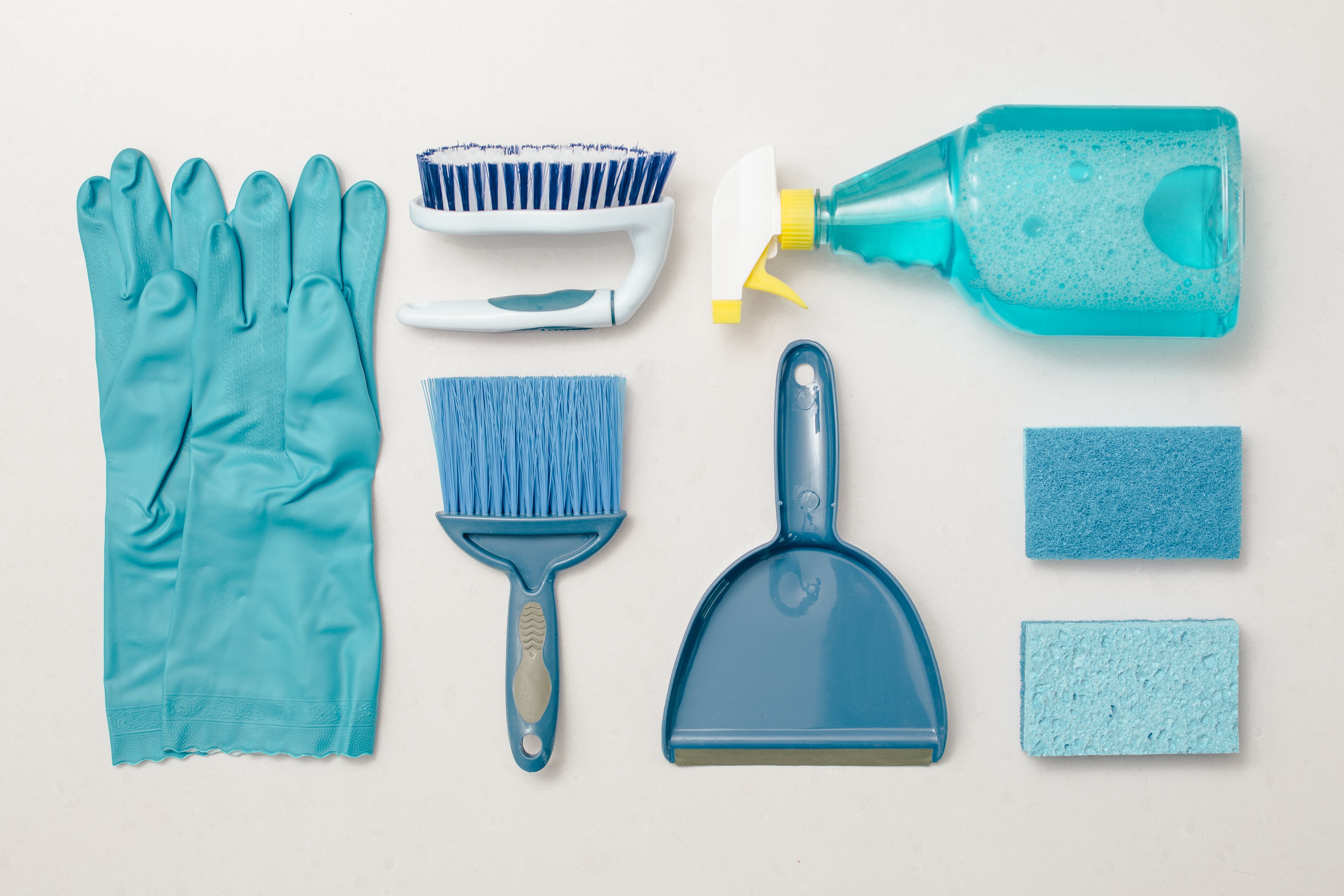 organizing cleaning supplies